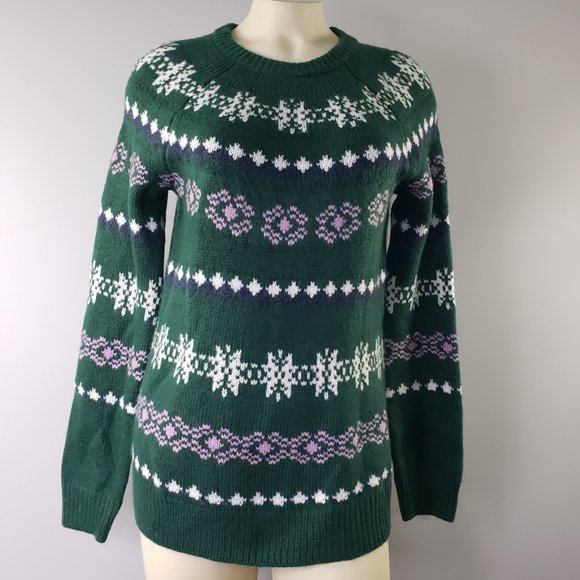 NWT Sonoma Supersoft Fairisle Sweater Pullover - Picture 2 of 7